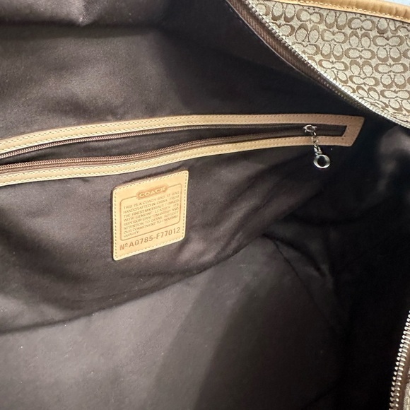 Coach small cc Canvas & Leather Duffle Bag (Large) - Picture 10 of 11